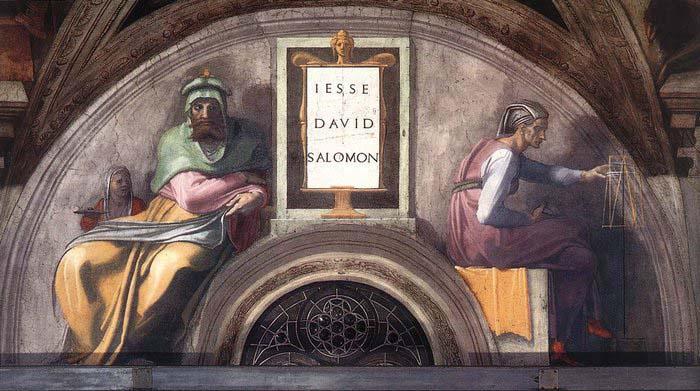 Michelangelo Buonarroti Jesse - David - Solomon Sweden oil painting art